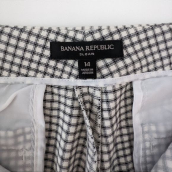 BANANA REPUBLIC SLOAN pants Black and white EUC - Picture 3 of 5